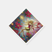 クリスマスフェアリーコレクション – プラチナブロンドヘア スタンダードカクテルナプキン (角)