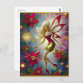 クリスマスフェアリーコレクション – プラチナブロンドヘア ポストカード (正面/裏面)