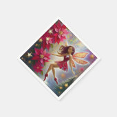 クリスマスフェアリーコレクション – ライトオーバーンの髪 スタンダードカクテルナプキン (角)