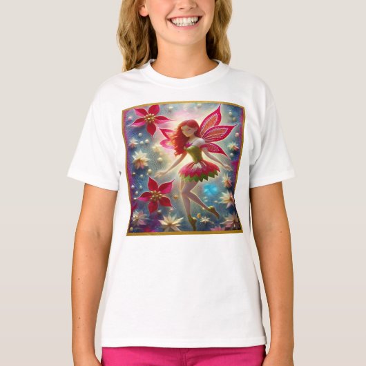 クリスマスフェアリーコレクション - 赤髪 Tシャツ (正面)