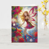 クリスマスフェアリーコレクション – Ginger Hair カード (黄色い花)