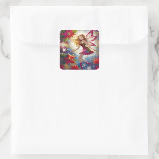 クリスマスフェアリーコレクション – Ginger Hair スクエアシール (バッグ)