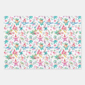 クリスマスフェアリーツリージンジャーブレッドマン ラッピングペーパーシート (正面3)