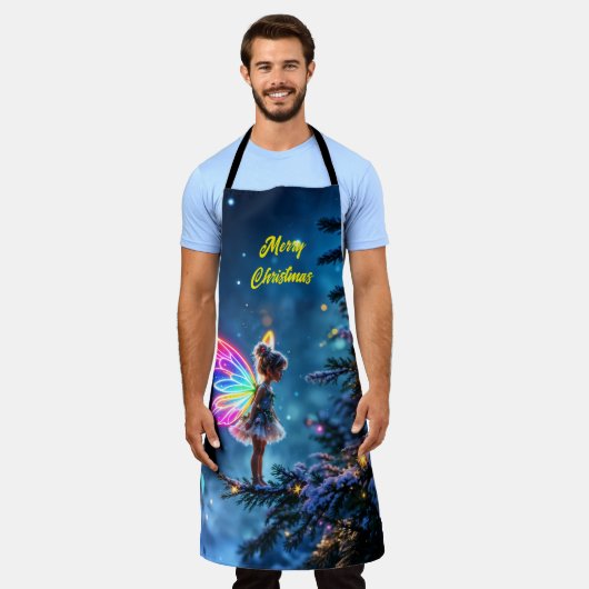 クリスマスフェアリー冬の森フェスティバル魔法 エプロン (着用した状態)