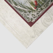 クリスマスフェアリー松の森ホリー雪の木素朴材 薄葉紙 (詳細)