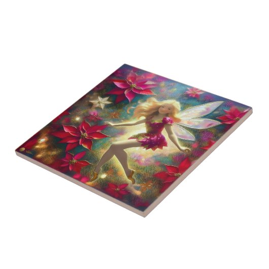 クリスマスフェアリー淡い色のコレクション – 金ゴールドブロンドヘア タイル (側面)