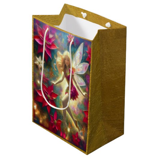 クリスマスフェアリー淡い色のコレクション – 金ゴールドブロンドヘア ミディアムペーパーバッグ (正面アングル)