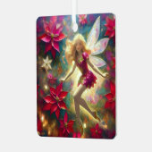 クリスマスフェアリー淡い色のコレクション – 金ゴールドブロンドヘア メタルオーナメント (正面左)