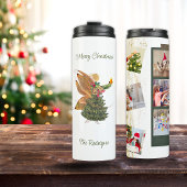 クリスマスフェアリー6写真テンプレートグリーンベージュ タンブラー