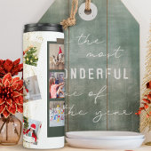 クリスマスフェアリー6写真テンプレートグリーンベージュ タンブラー