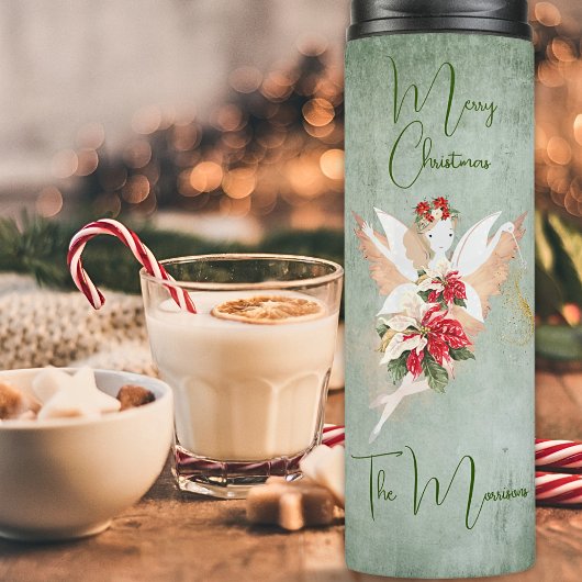 クリスマスフェアリー6写真テンプレートポインセチア タンブラー