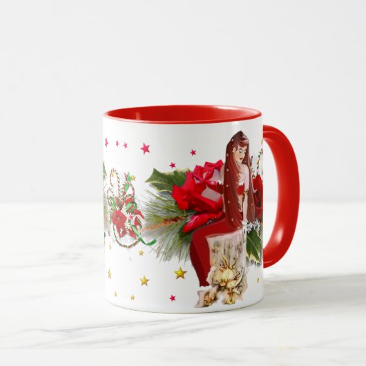クリスマスフェアリー&キャンディケイヌマグ マグカップ (正面右)