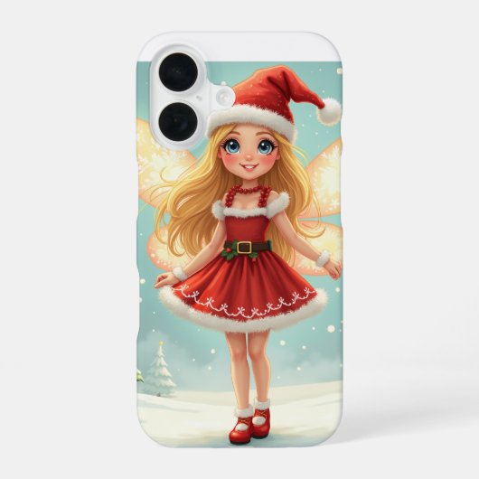 クリスマスフェアリーiPhoneケース iPhone 16ケース (裏面)