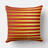 クリスマスフェイク金ゴールドレッドストライプの装飾用クッション クッション (裏面)