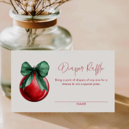 クリスマスフェスティバルおむつラッフルチケット エンクロージャーカード