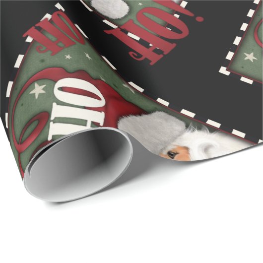 クリスマスフェスティバルかわいいサンタホホホホホインスピレーション ラッピングペーパー (ロールコーナー)