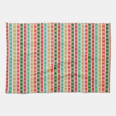 クリスマスフェスティバルのパターンと色 キッチンタオル (横)