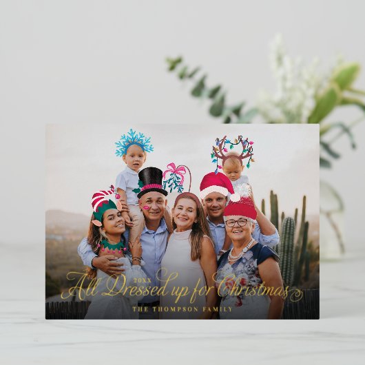 クリスマスフェスティバルの衣装 箔シーズンカード (立ち正面)