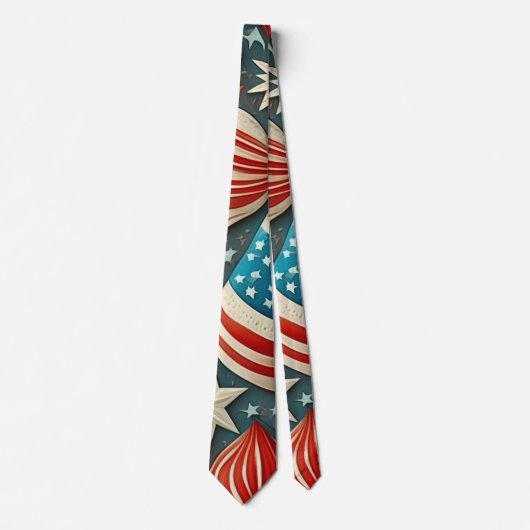 クリスマスフェスティバルアメリカ愛国者 ネクタイ (正面)