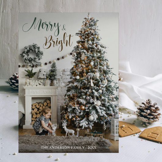クリスマスフェスティバルインテリアツリーメリーブライト写真 シーズンカード