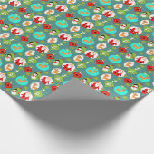 クリスマスフェスティバルカウトボーブパターン（の模様が）あるル ラッピングペーパー (角)