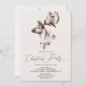 クリスマスフェスティバルカード冬の動物 招待状 (正面)