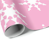 クリスマスフェスティバルガーリーピンクの雪の結晶 ラッピングペーパー (ロールコーナー)