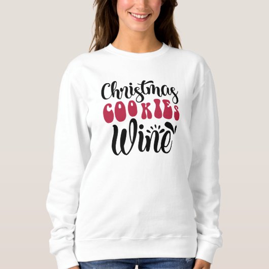 クリスマスフェスティバルクリスマスクッキーWine Sweatshirt スウェットシャツ (正面)