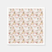 クリスマスフェスティバルサンタクロース スタンダードカクテルナプキン (正面)