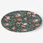 クリスマスフェスティバルサンタクロース ペーパープレート (アングル)