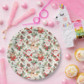 クリスマスフェスティバルサンタクロース ペーパープレート (パーティー)