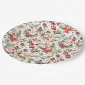 クリスマスフェスティバルサンタクロース ペーパープレート (アングル)