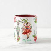 クリスマスフェスティバルザくるみ割りバレエマルーン マグカップ (中央)