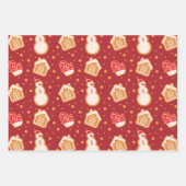クリスマスフェスティバルジンジャーブレッドCookie ラッピングペーパーシート (正面)