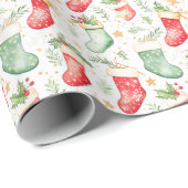 クリスマスフェスティバルストッキング ラッピングペーパー (ロールコーナー)