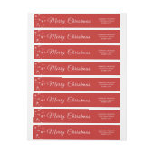 クリスマスフェスティバルスノーフレークパーソナライズされたホリデイ ラップアラウンドラベル (シート)