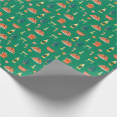 クリスマスフェスティバルテーブル、ヴィンテージパターン。 ラッピングペーパー (角)