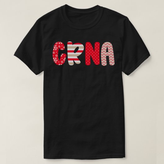 クリスマスフェスティバルナース麻酔医CRNAクリスマスギフト Tシャツ (デザイン正面)