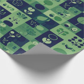 クリスマスフェスティバルパターン ラッピングペーパー (角)