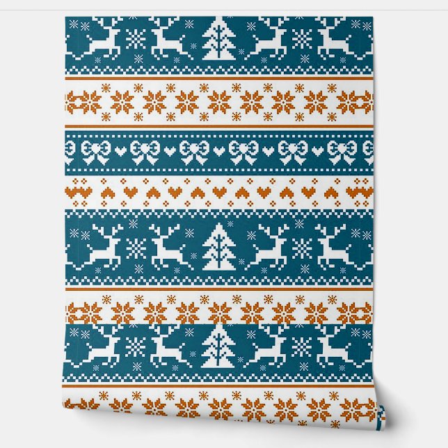 クリスマスフェスティバルパターン 壁紙 (ほどく)