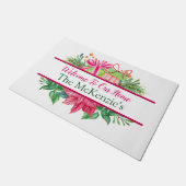 クリスマスフェスティバルパーソナライズされたへようこそ ドアマット (アングル)