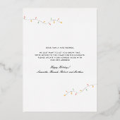 クリスマスフェスティバルパームツリームービング金ゴールド 箔シーズンカード (裏面)