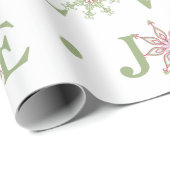 クリスマスフェスティバルピースジョイラブタイポグラフィ ラッピングペーパー (ロールコーナー)