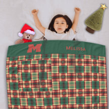 クリスマスフェスティバルプレイドカスタムモノグラム