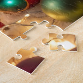 クリスマスフェスティバルホリデーデコレーションお祝い ジグソーパズル (側面)