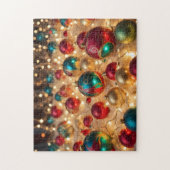 クリスマスフェスティバルホリデーデコレーションお祝い ジグソーパズル (縦)