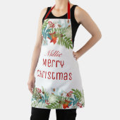 クリスマスフェスティバルホリデーパーソナライズされたフローラ エプロン (インサイチュ)