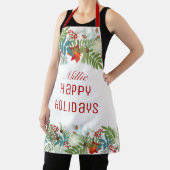 クリスマスフェスティバルホリデーパーソナライズされたフローラ エプロン (インサイチュ)