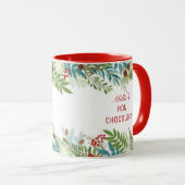 クリスマスフェスティバルホリデーパーソナライズされたフローラ マグカップ (正面右)