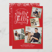 クリスマスフェスティバルホリーすてきフォトコラージュ シーズンカード (正面/裏面)